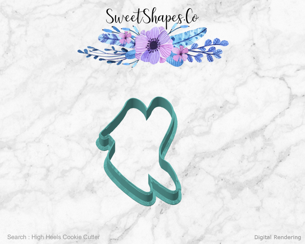 High Heels Cookie Cutter — angled front view