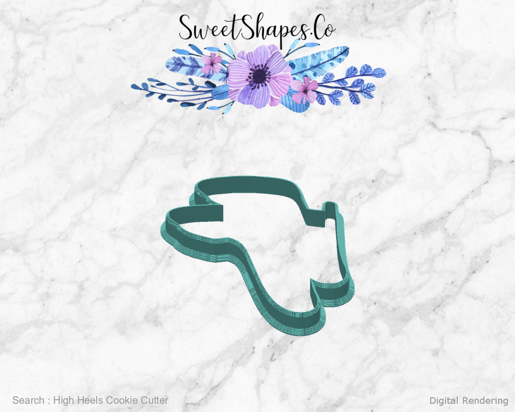 High Heels Cookie Cutter — back view