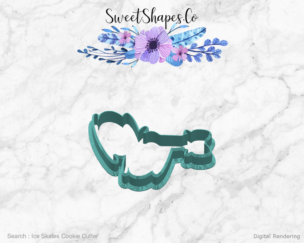 Ice Skates Cookie Cutter — right view