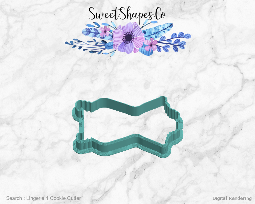 Lingerie 1 Cookie Cutter — left view
