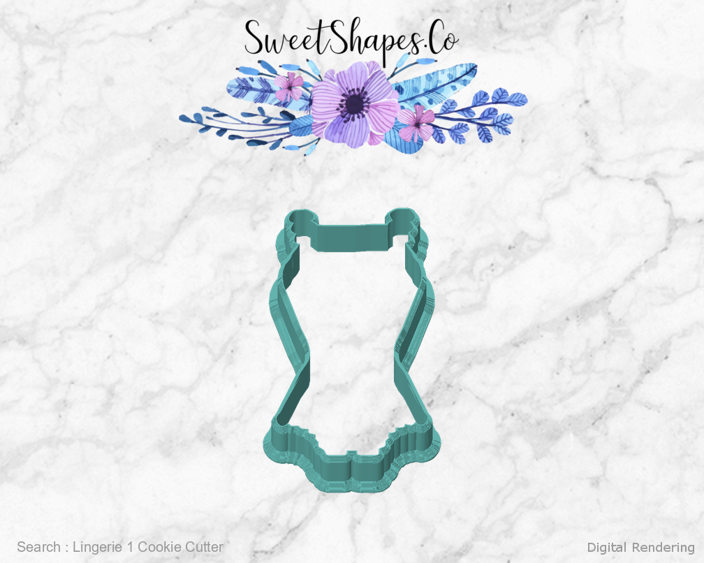 Lingerie 1 Cookie Cutter — front view