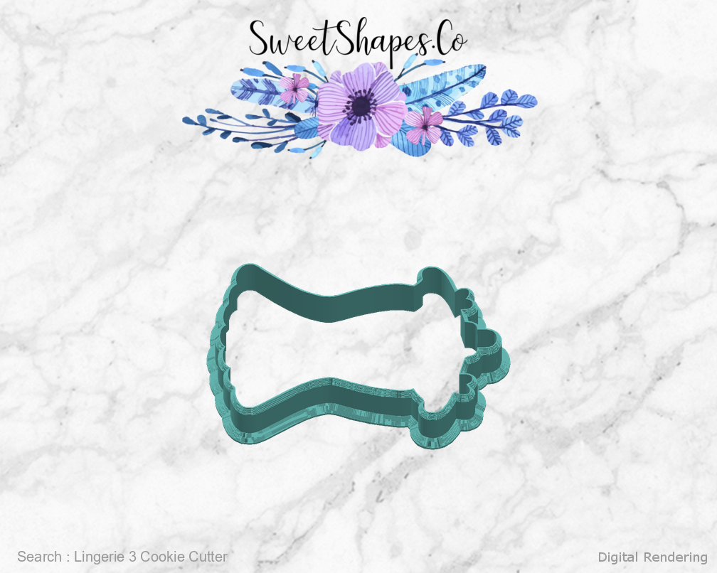 Lingerie 3 Cookie Cutter — right view