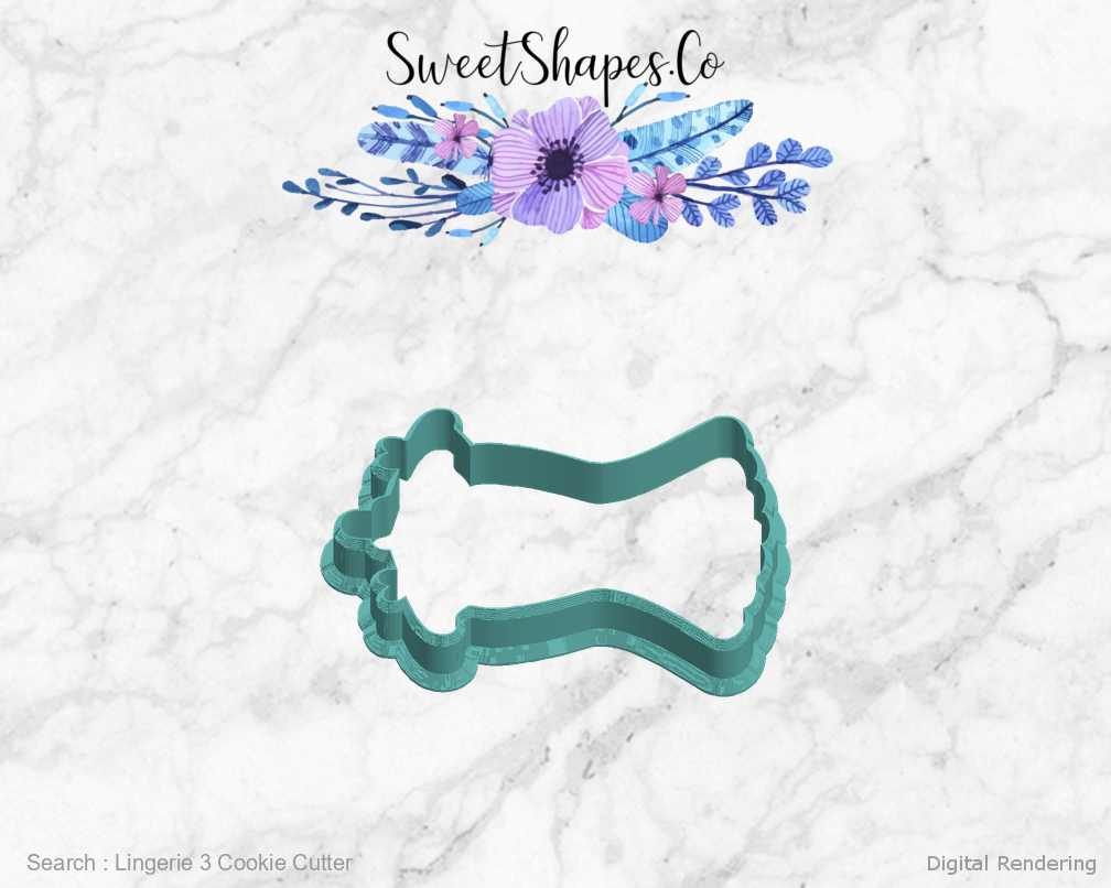 Lingerie 3 Cookie Cutter — left view
