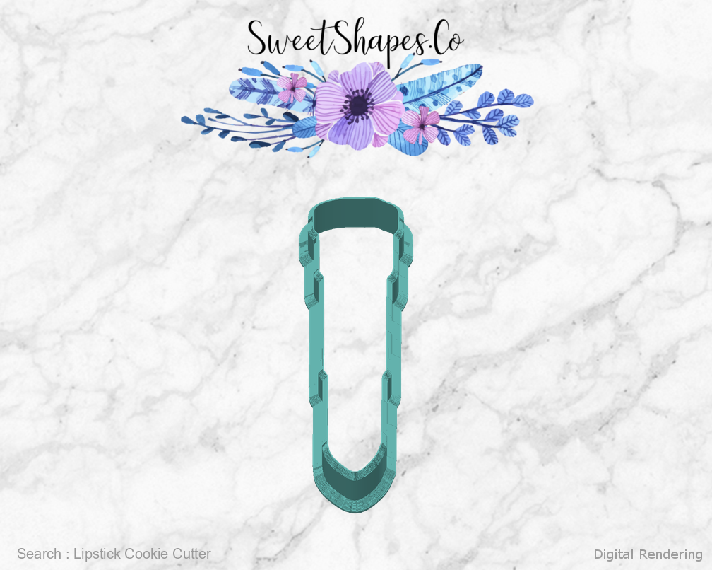 Lipstick Cookie Cutter — back view
