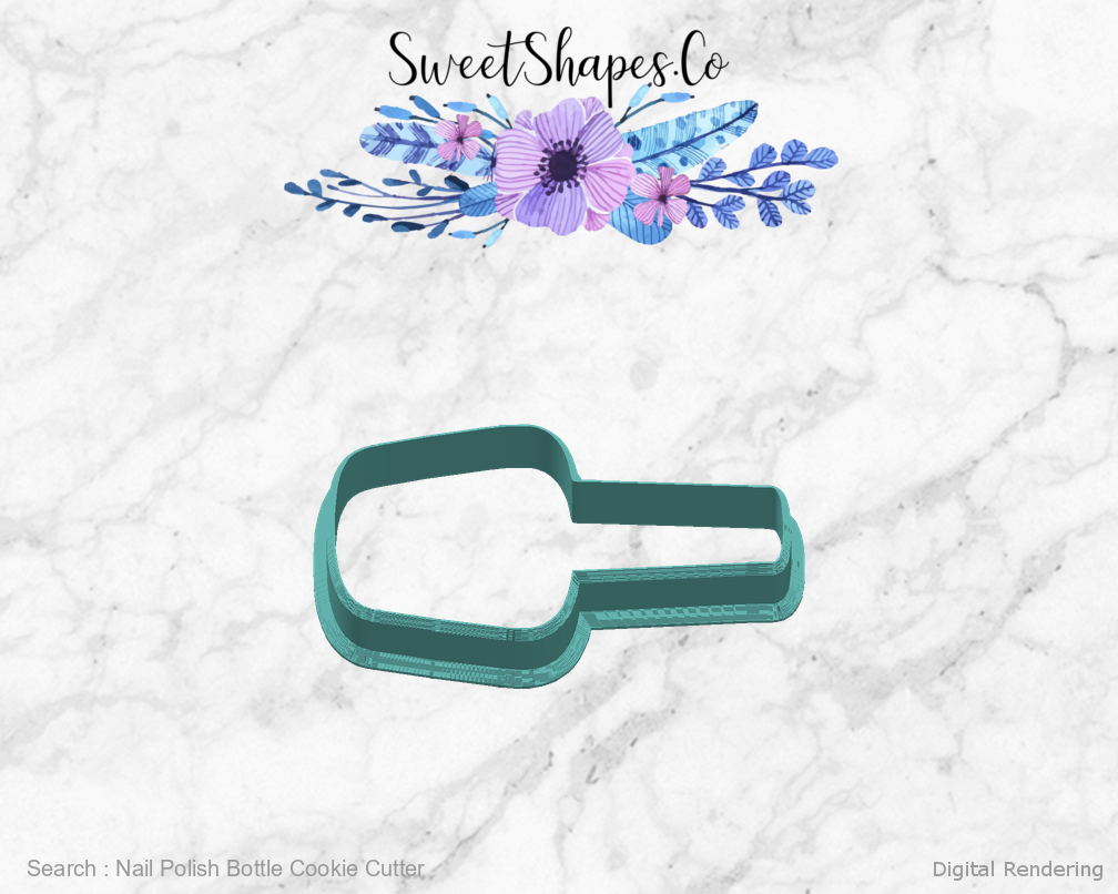 Nail Polish Bottle Cookie Cutter — right view