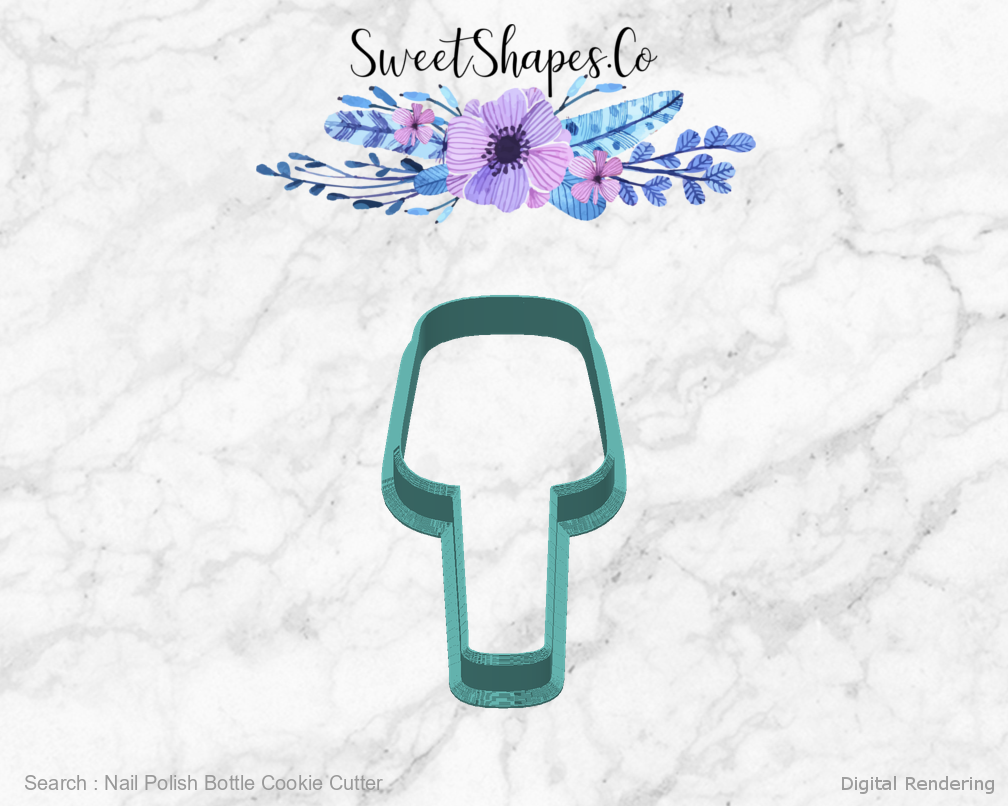 Nail Polish Bottle Cookie Cutter — back view