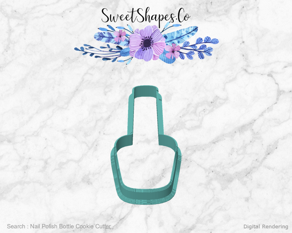 Nail Polish Bottle Cookie Cutter — front view