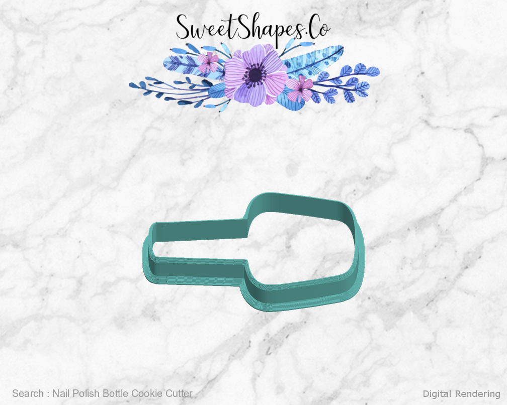 Nail Polish Bottle Cookie Cutter — left view