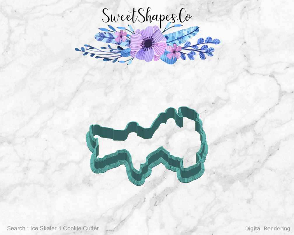 Ice Skater 1 Cookie Cutter — right view