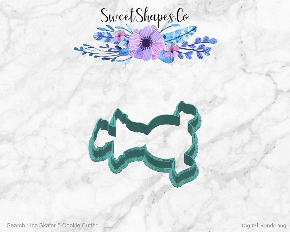 Ice Skater 5 Cookie Cutter — right view