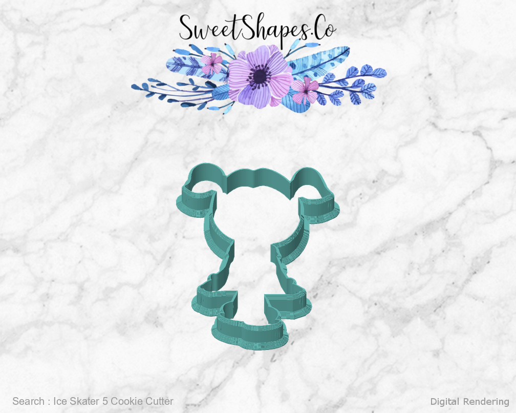 Ice Skater 5 Cookie Cutter — front view