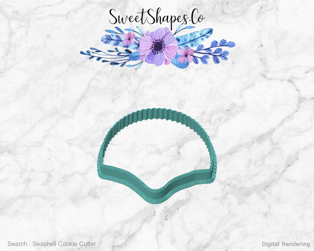 Seashell Cookie Cutter — front view