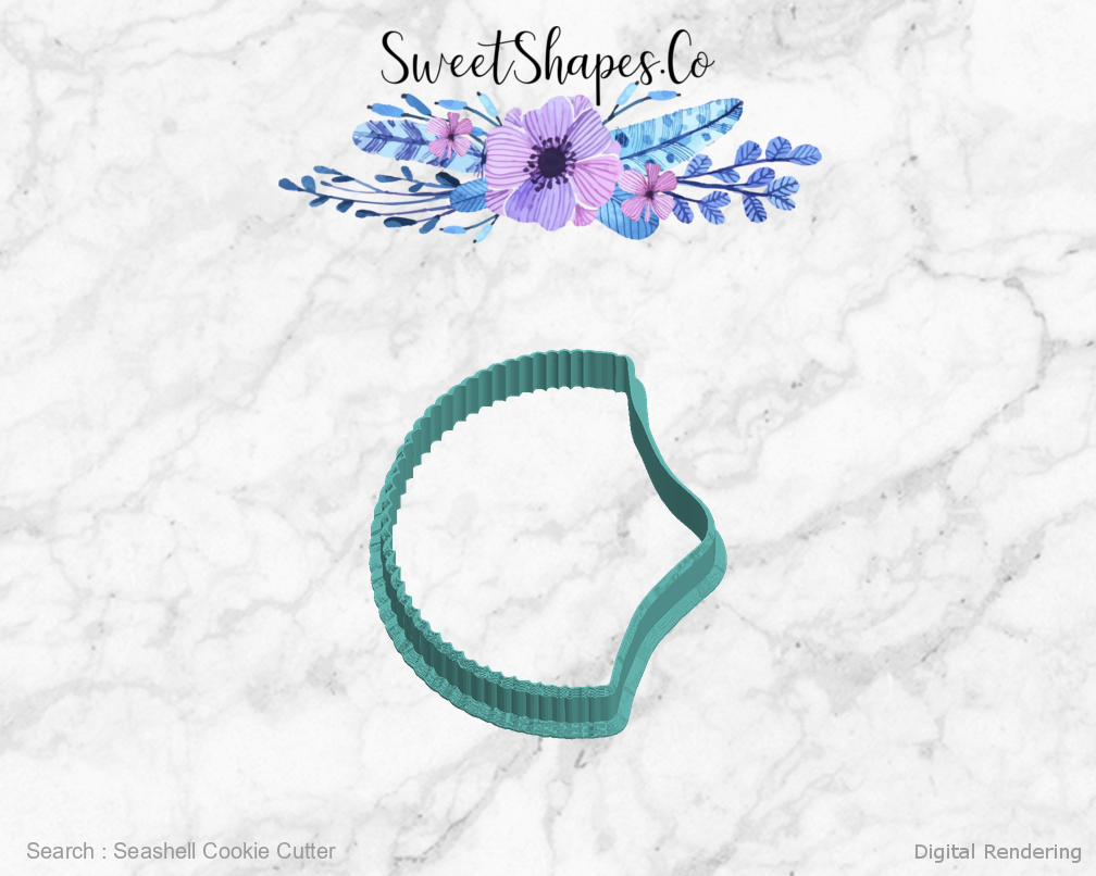 Seashell Cookie Cutter — left view