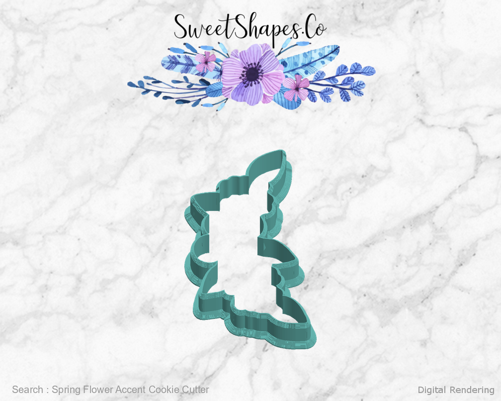 Spring Flower Accent Cookie Cutter — left view