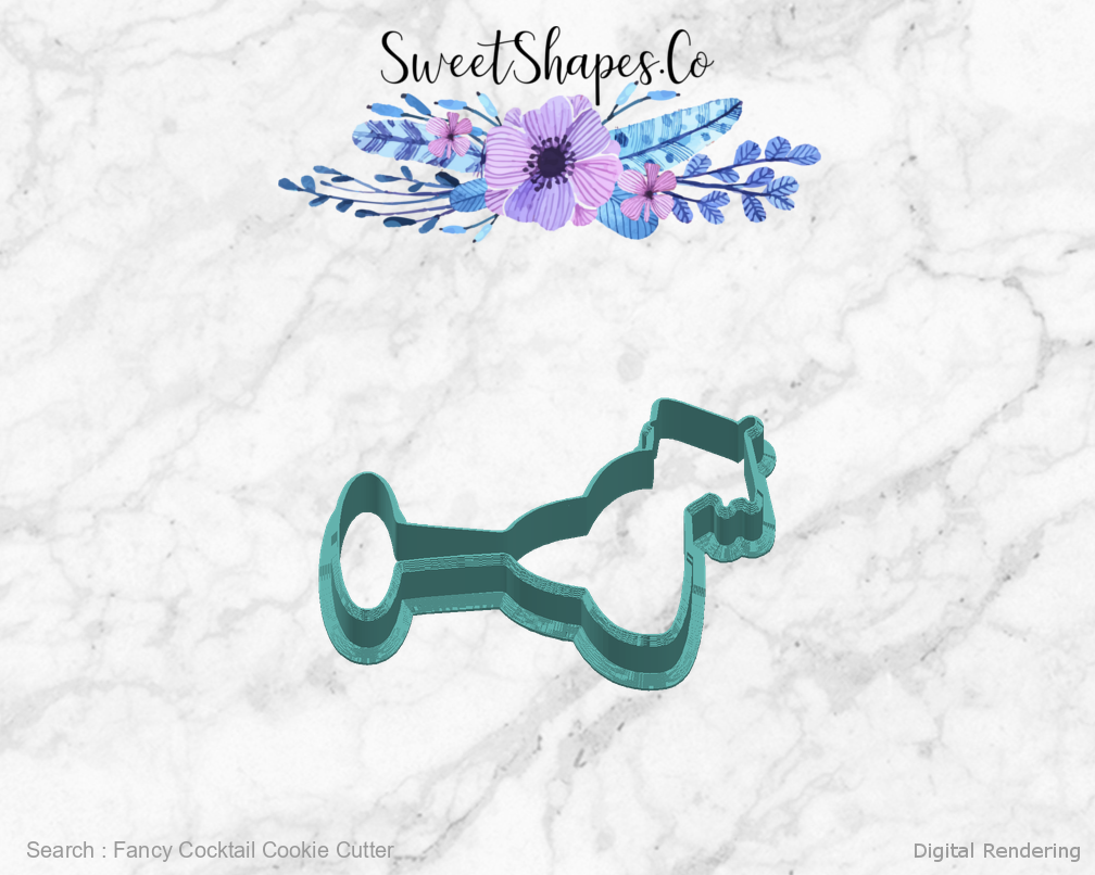 Fancy Cocktail Cookie Cutter — right view