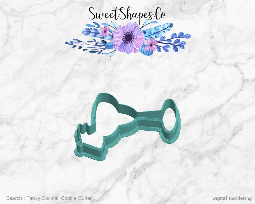 Fancy Cocktail Cookie Cutter — left view