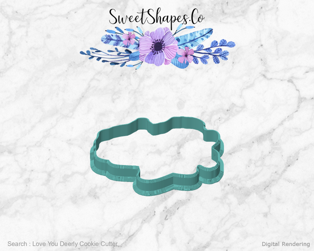 Love You Deerly Cookie Cutter — front view
