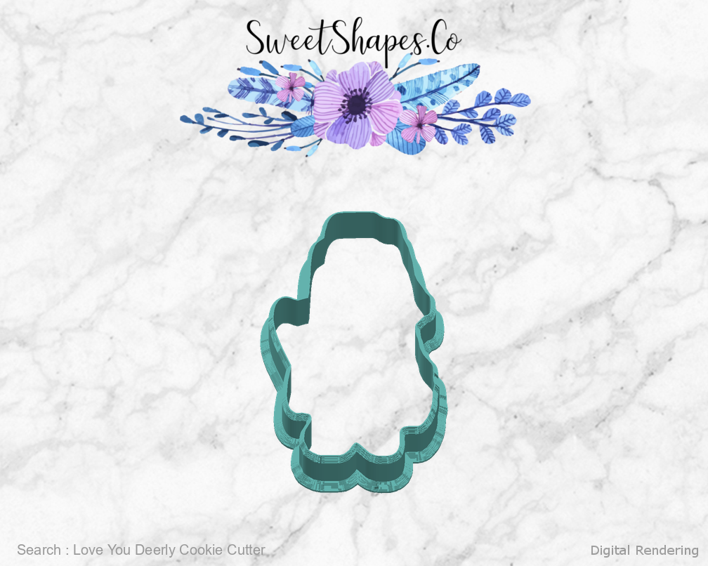 Love You Deerly Cookie Cutter — right view