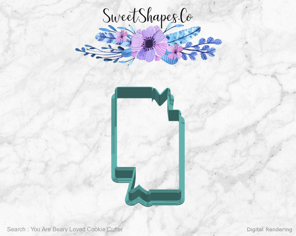 You Are Beary Loved Cookie Cutter — right view
