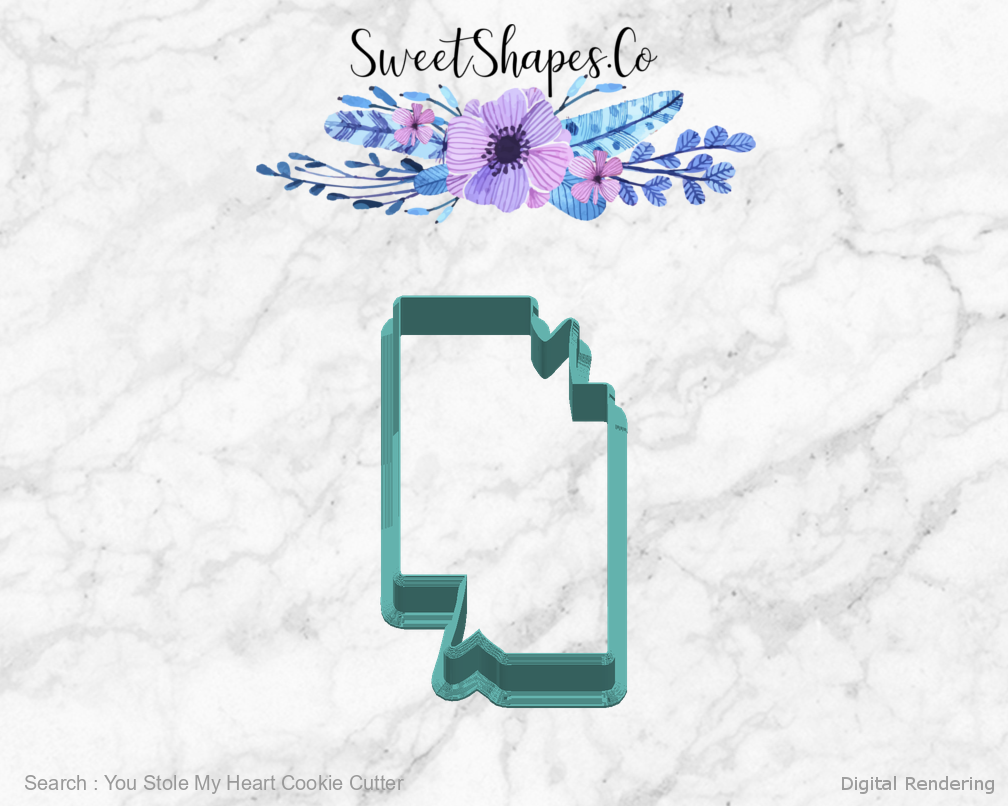 You Stole My Heart Cookie Cutter — right view