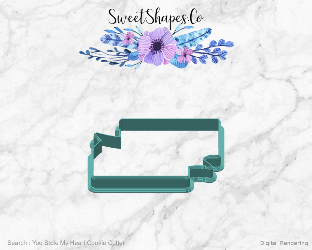 You Stole My Heart Cookie Cutter — back view