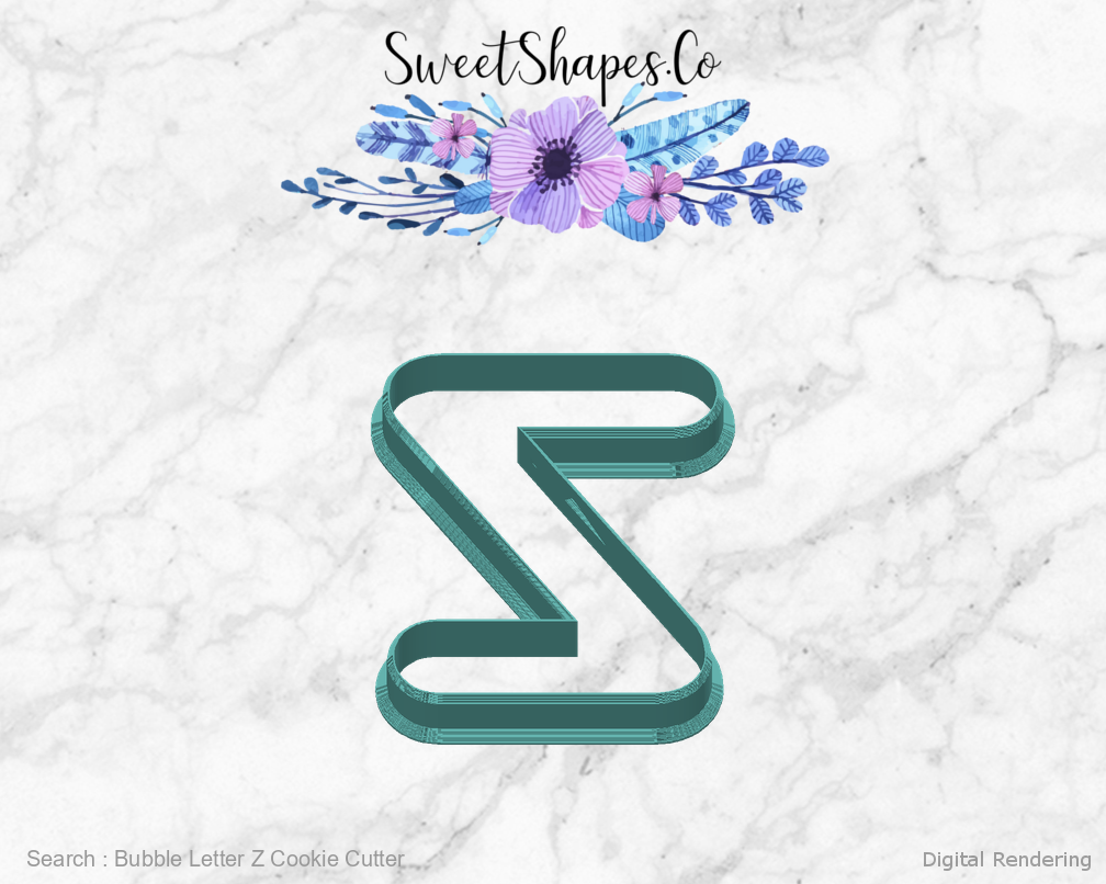 Bubble Letter Z Cookie Cutter — back view
