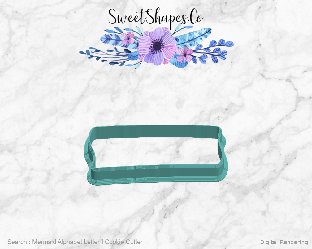 Mermaid Alphabet Letter I Cookie Cutter — left view