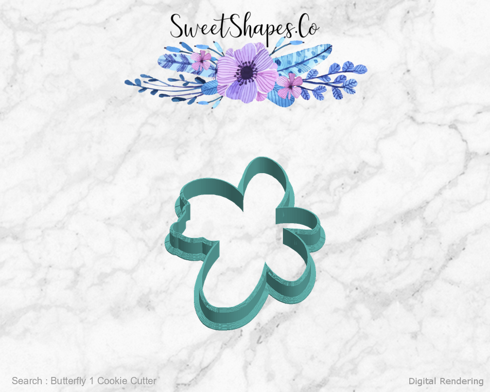 Butterfly 1 Cookie Cutter — left view