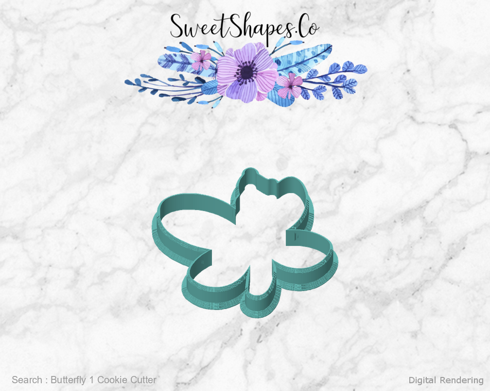 Butterfly 1 Cookie Cutter — front view