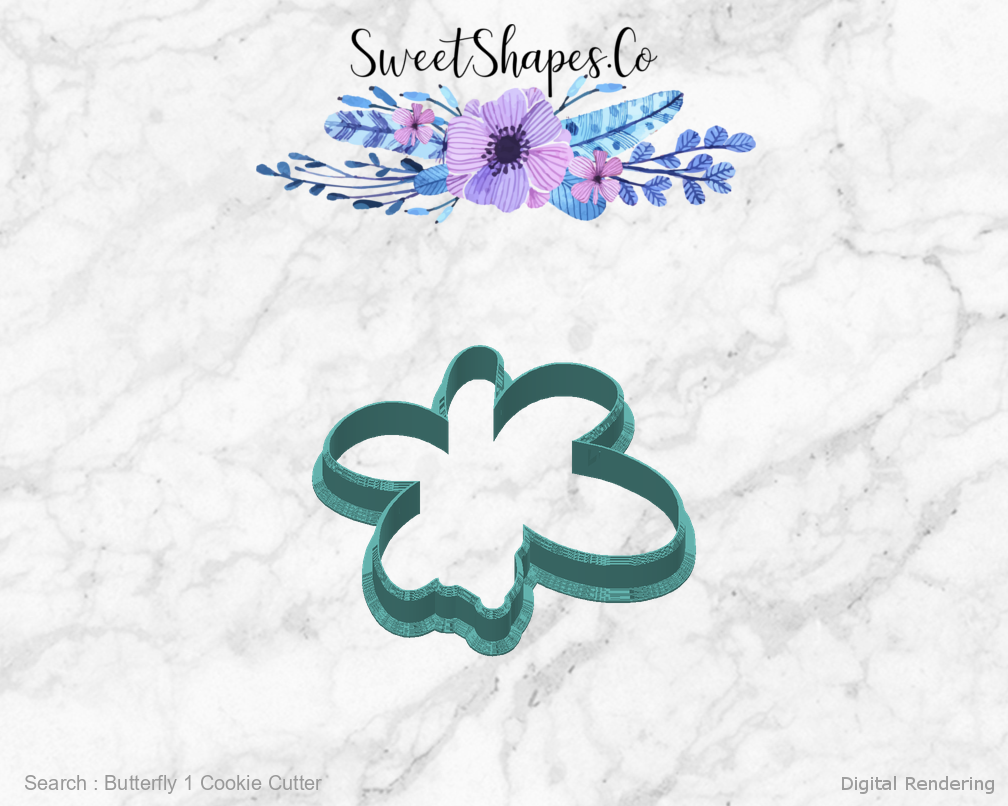 Butterfly 1 Cookie Cutter — back view