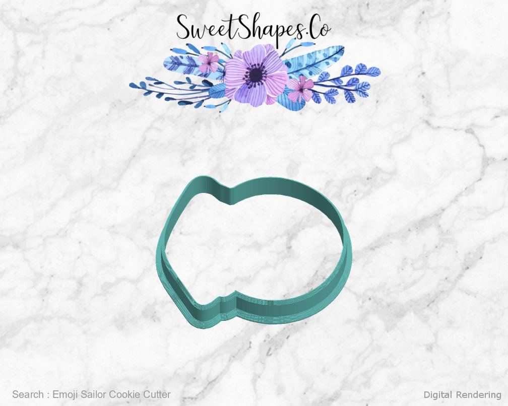Emoji Sailor Cookie Cutter — left view