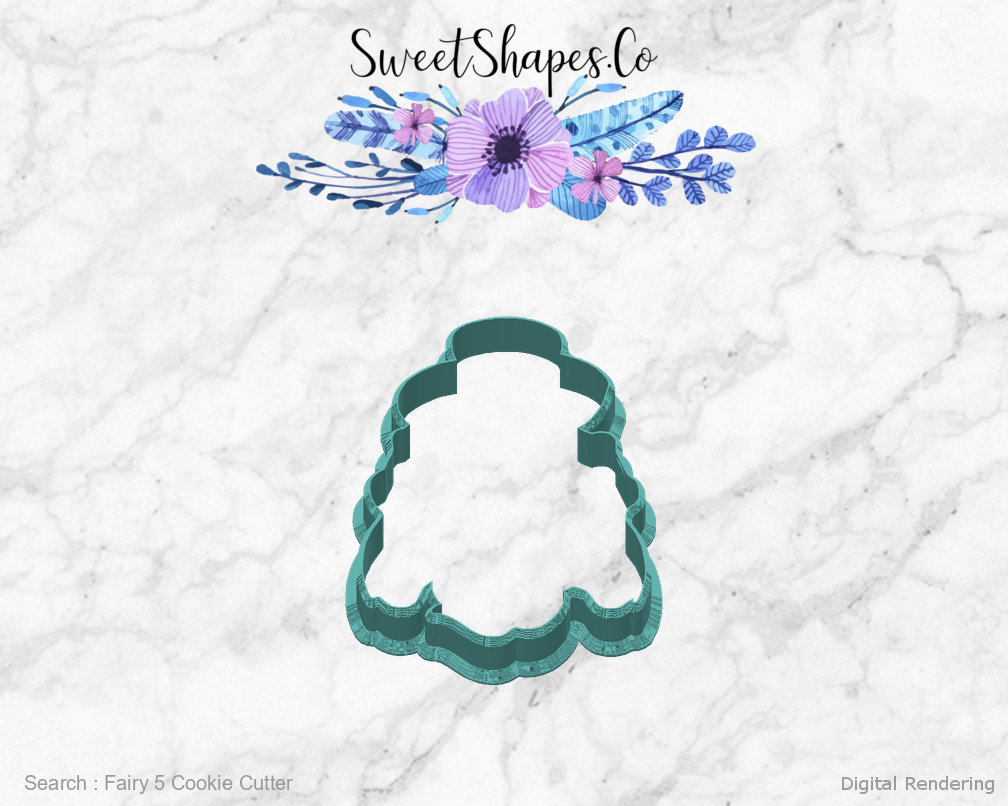Fairy 5 Cookie Cutter — back view
