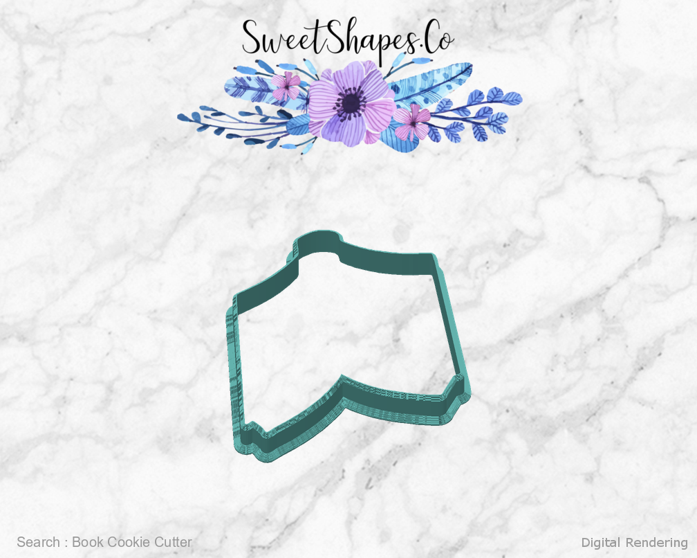 Book Cookie Cutter — back view