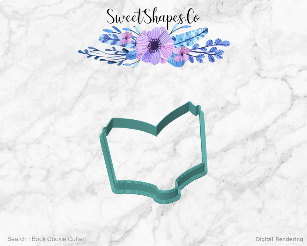 Book Cookie Cutter — front view