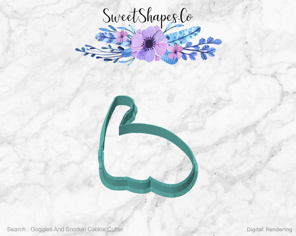Goggles And Snorkel Cookie Cutter — front view