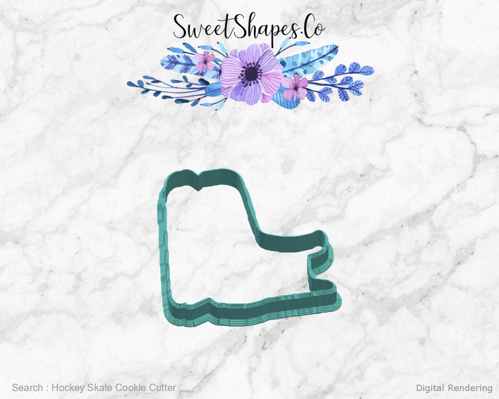 Hockey Skate Cookie Cutter — right view