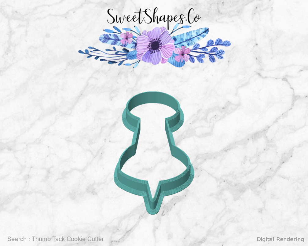 Thumb Tack Cookie Cutter — front view