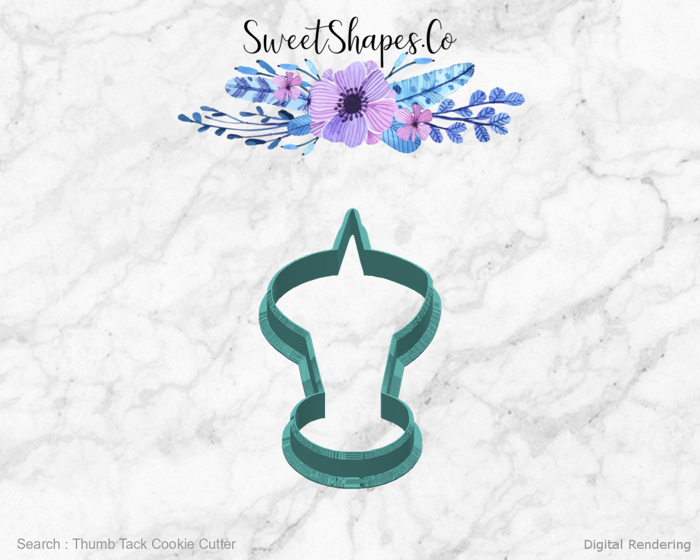 Thumb Tack Cookie Cutter — back view