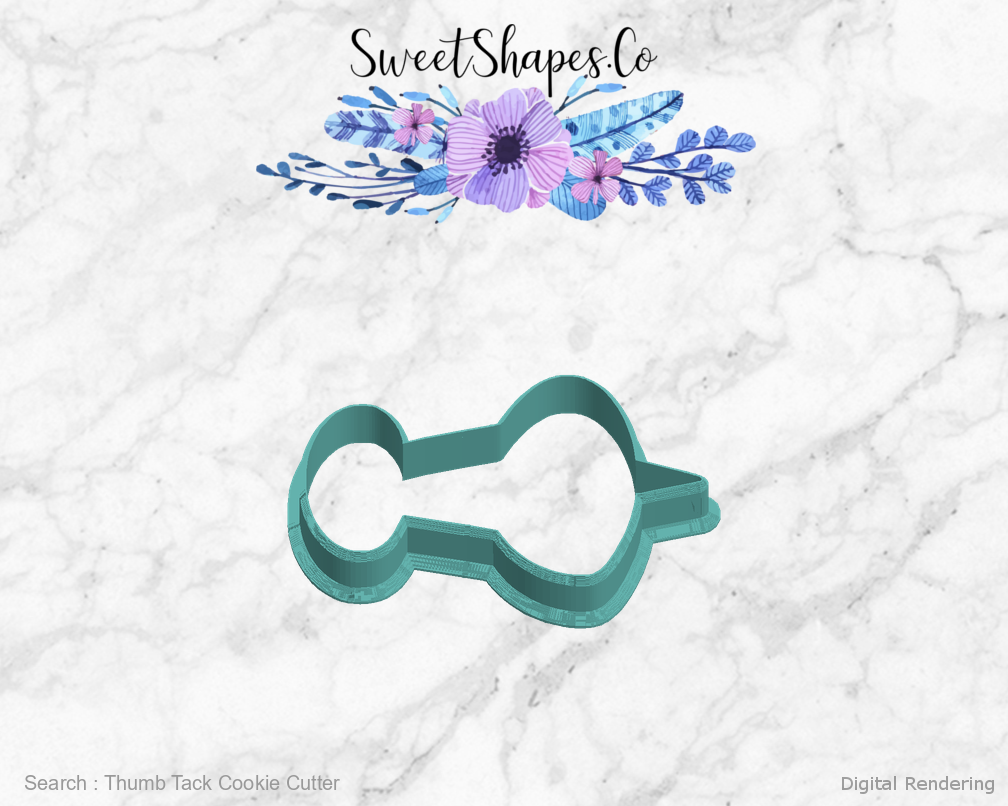 Thumb Tack Cookie Cutter — left view