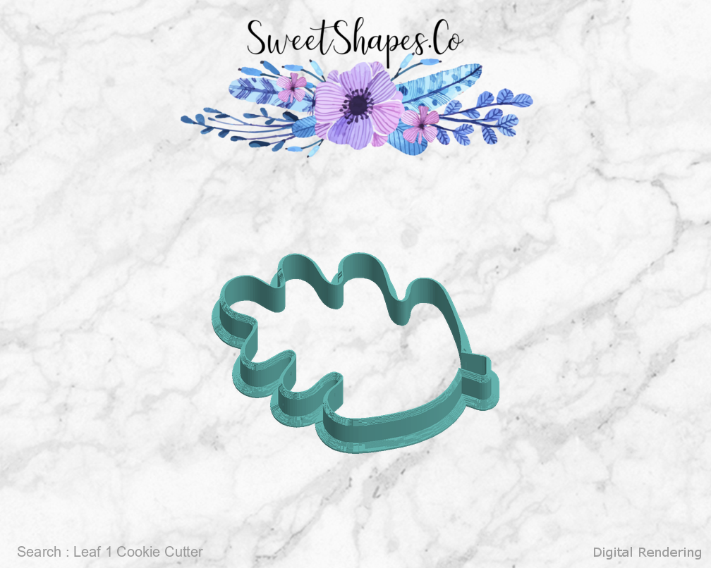 Leaf 1 Cookie Cutter — left view