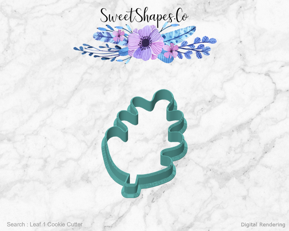Leaf 1 Cookie Cutter — front view