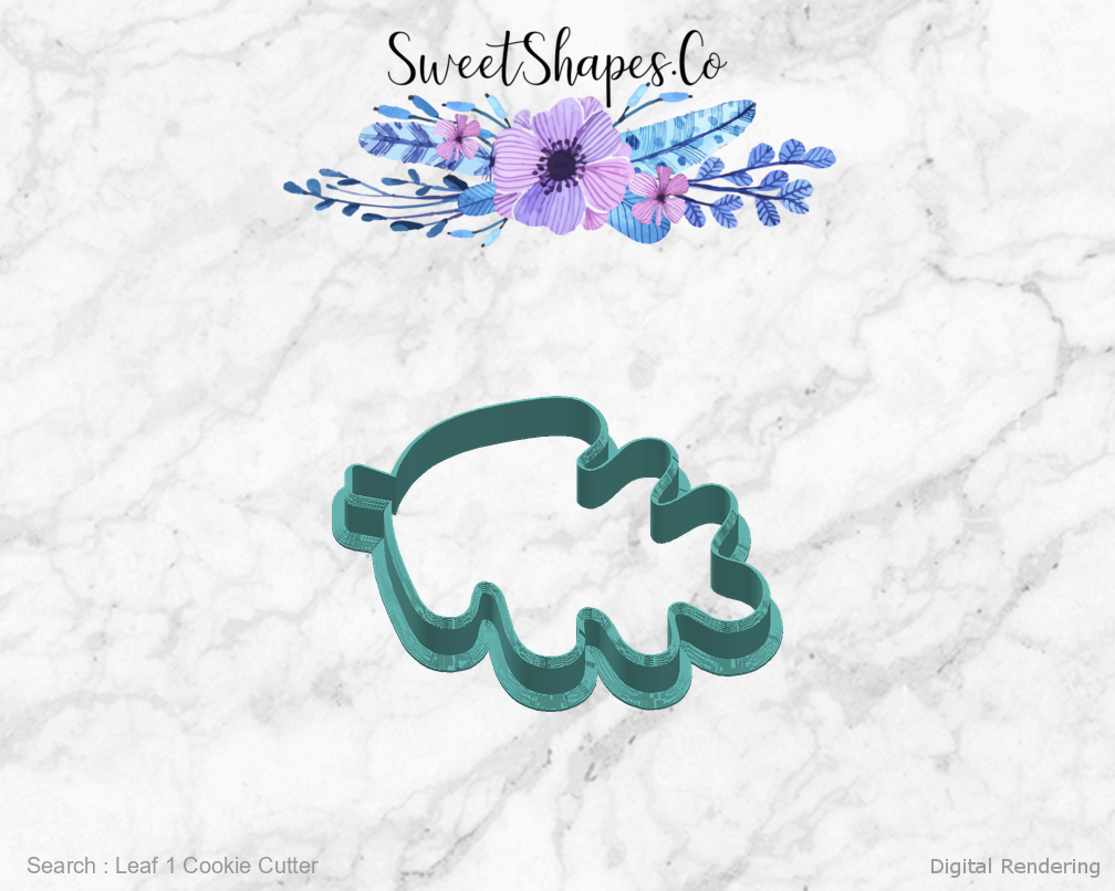 Leaf 1 Cookie Cutter — right view