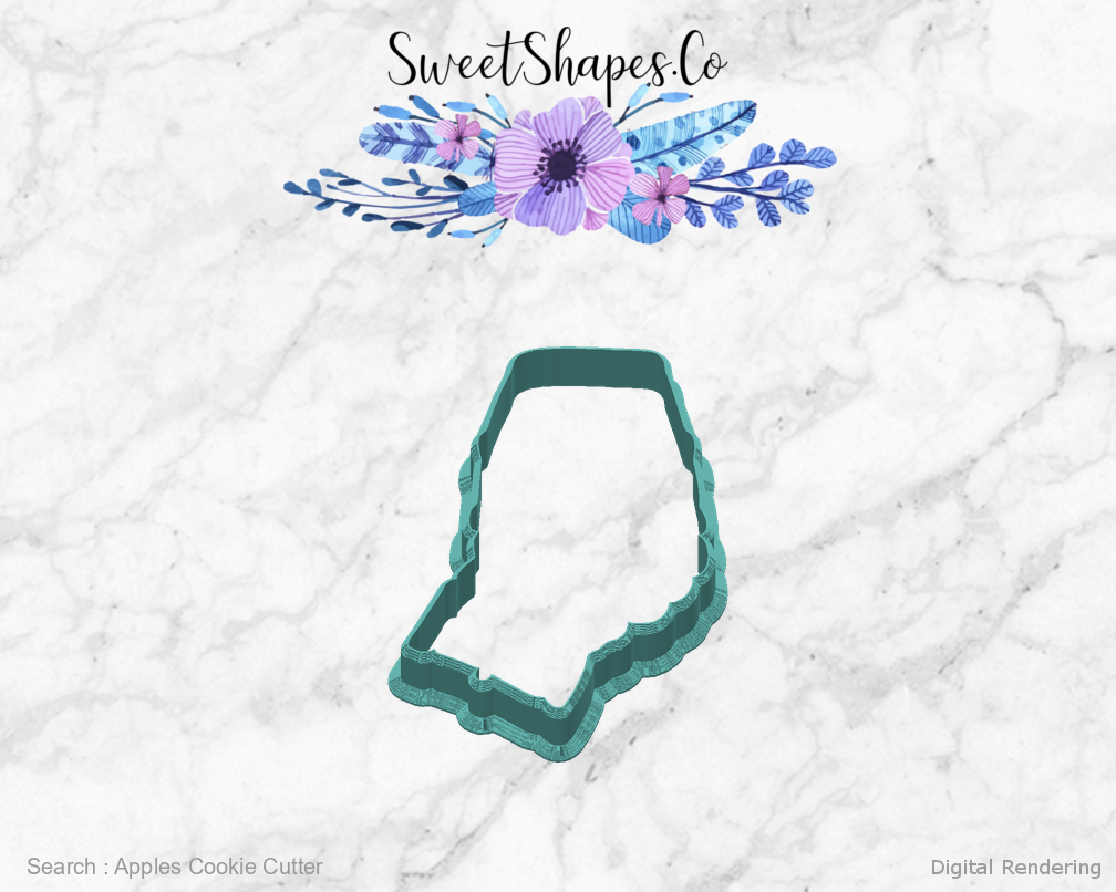Apples Cookie Cutter — back view