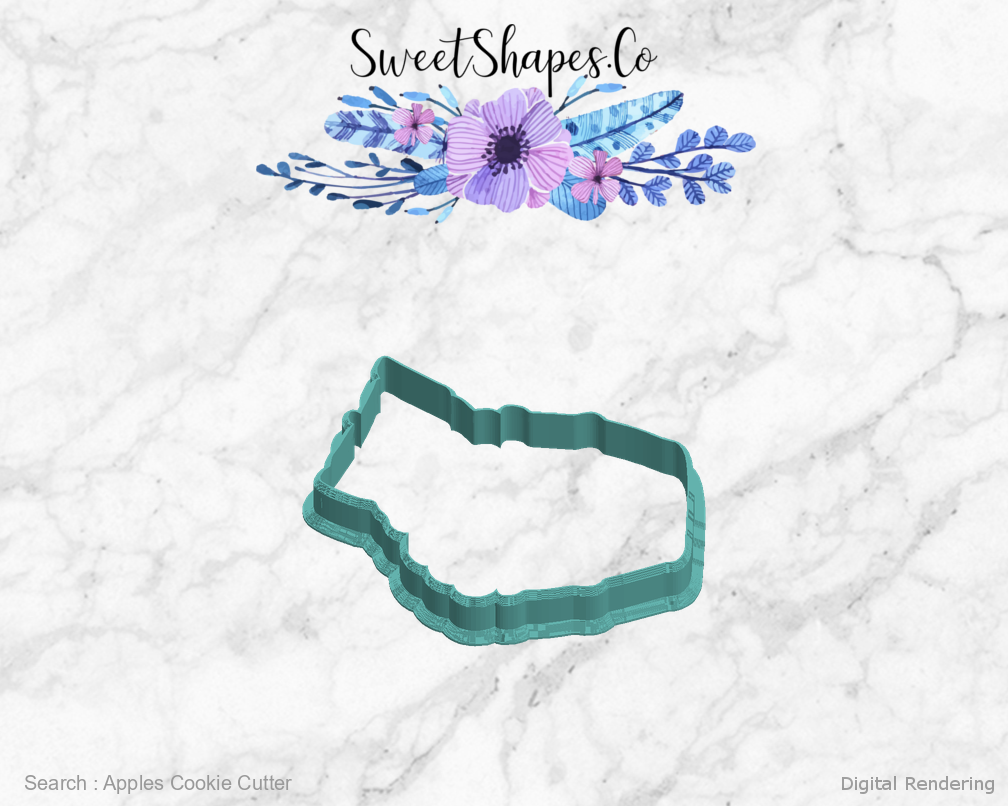Apples Cookie Cutter — left view