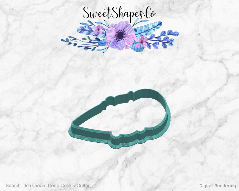 Ice Cream Cone Cookie Cutter — right view