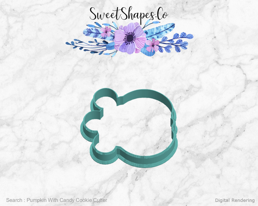 Pumpkin With Candy Cookie Cutter — left view