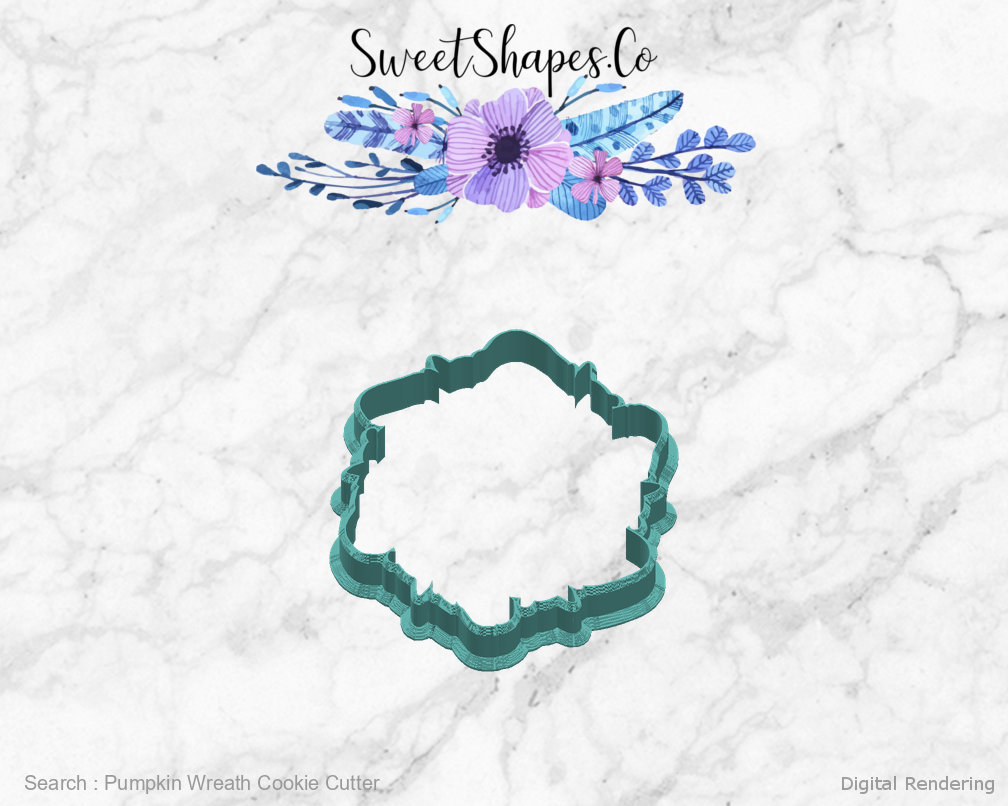 Pumpkin Wreath Cookie Cutter — right view