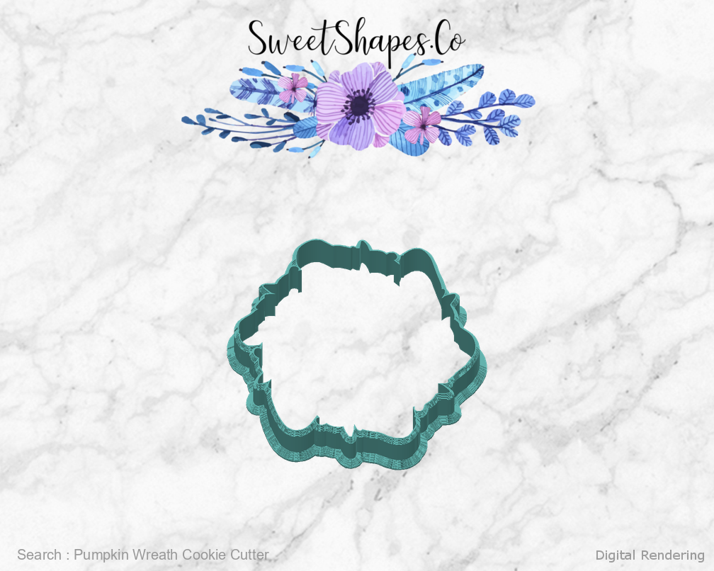 Pumpkin Wreath Cookie Cutter — back view