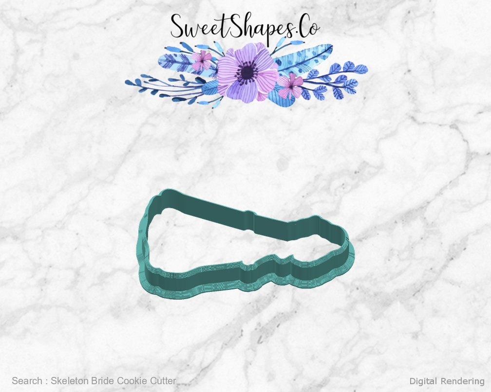 Skeleton Bride Cookie Cutter — right view