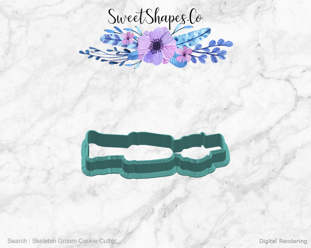 Skeleton Groom Cookie Cutter — right view